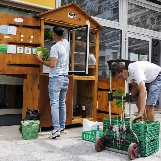 Free food fridges take off in parts of Europe in eco-friendly bid to fight waste